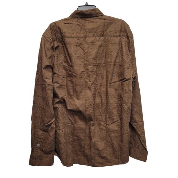 Francois Girbaud Mens 2XL 100% Cotton Grid Plad Long Sleeve Button Up Shirt - Picture 3 of 4